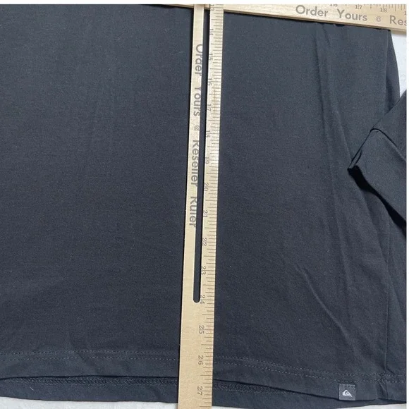 Quiksilver Mens Long Sleeve T Shirt Black Graphic Logo Cotton Surf Skate Size L - Picture 5 of 6